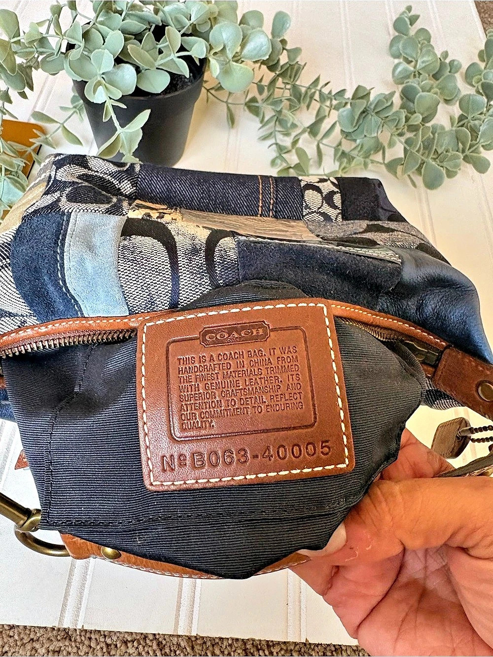 Coach denim patchwork - Picture 3 of 9